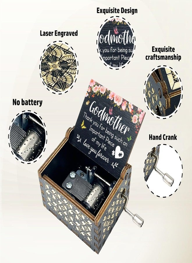 ukebobo Gifts for Godmother, Thank You for Being Such an Important Piece Music Box, Mom Birthday Gifts, Retirement Thanksgiving for Godmother, U R My Sunshine Music Box-054 - Image 3